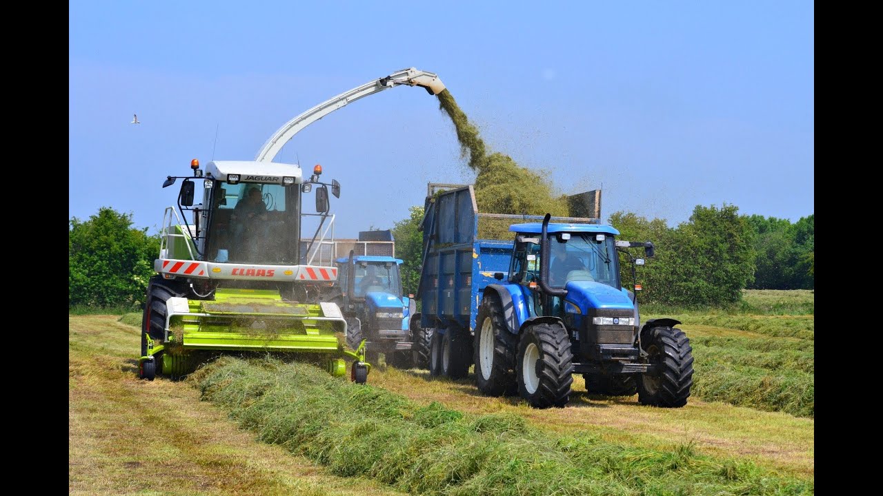 Silage 2013. Claas Jaguar 890 + 7 Tractors Hauling
