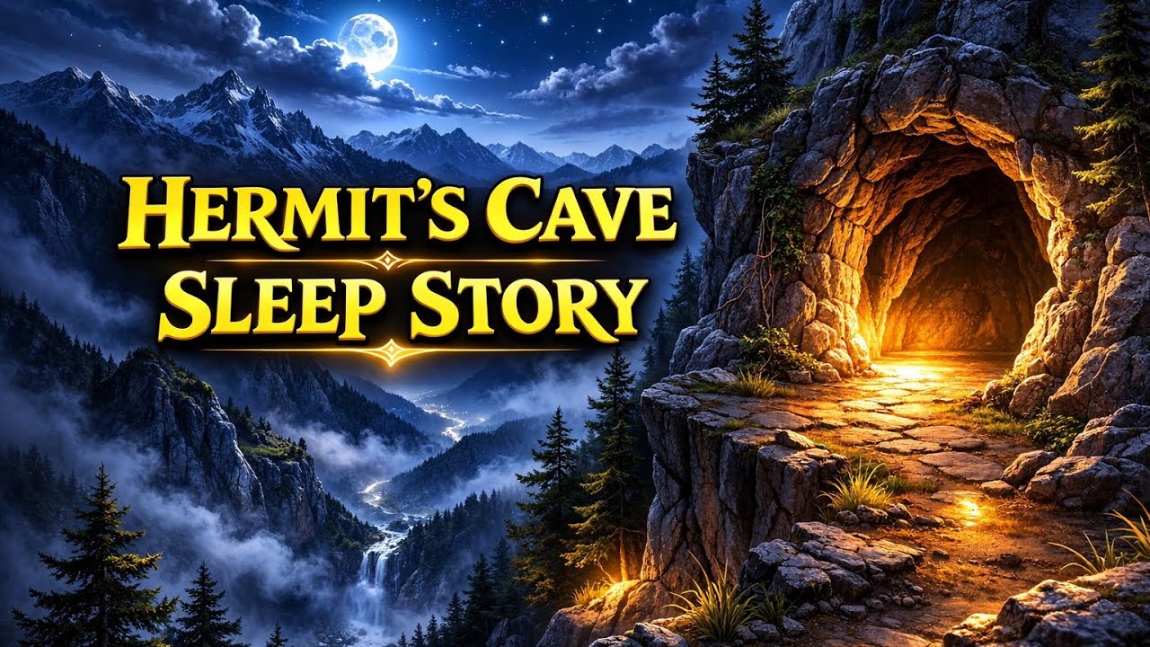 Hermit's Cave Sleep Story: Medieval Mountain Retreat | Wind & Distant Bells