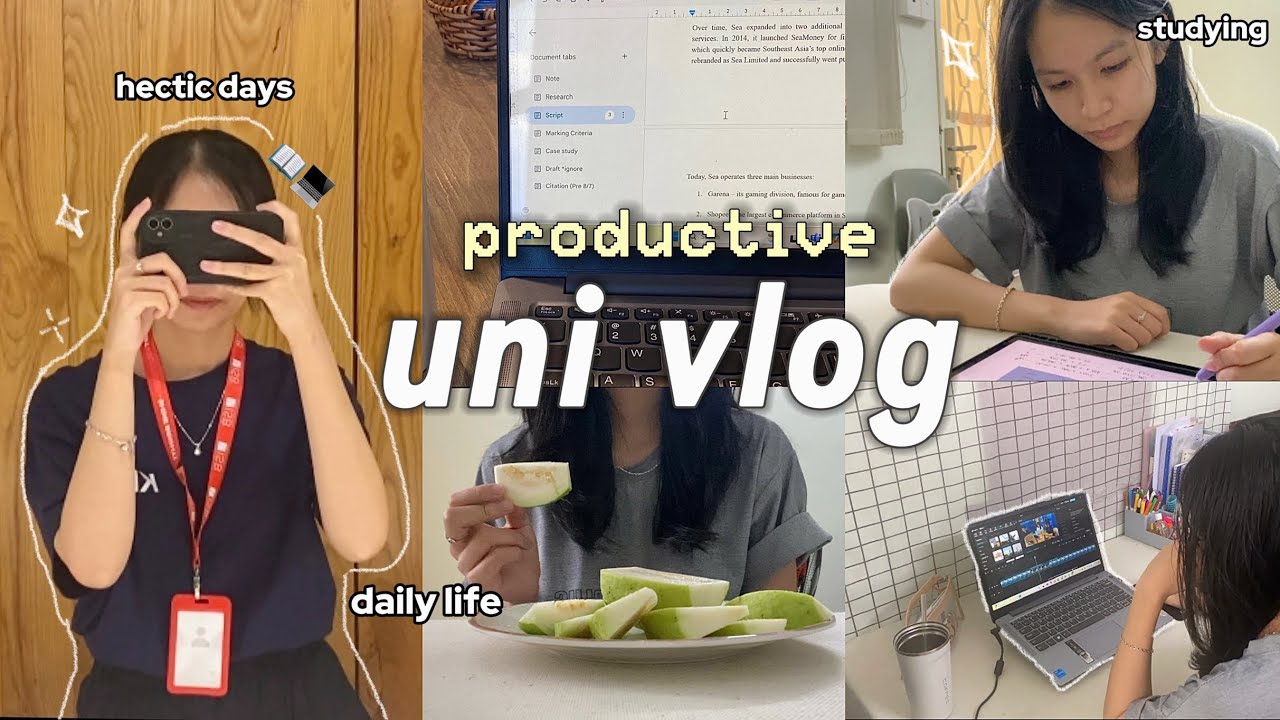 UNI VLOG 💻| busy days, productive studying, living alone, event staff