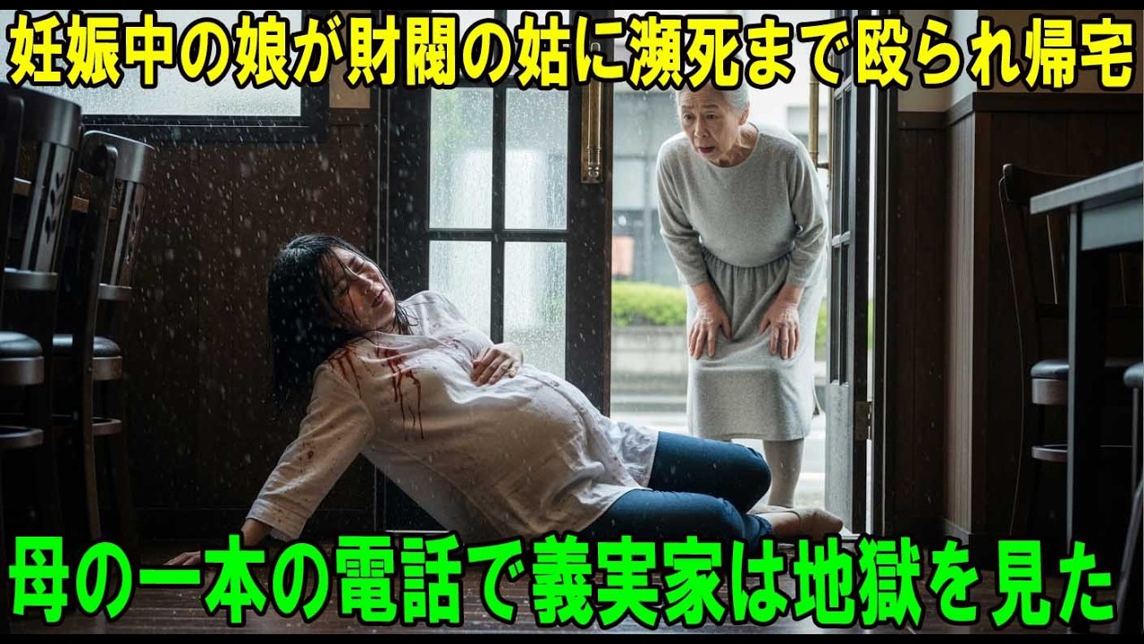 妊娠中の娘が財閥の姑に半殺しにされて逃げ帰ってきた――その瞬間、実母がたった一本の電話で義実家を崩壊させる。