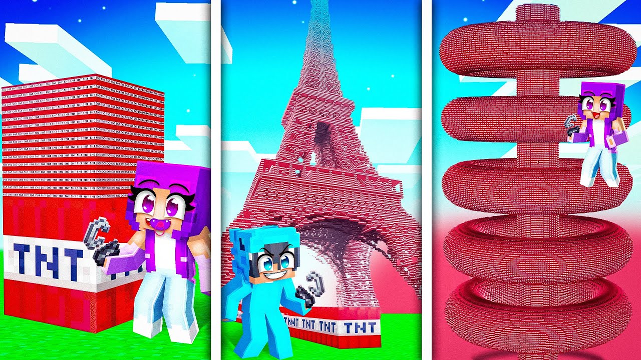 Minecraft SECRET TnT Tek Bir Videoda Patlattım!