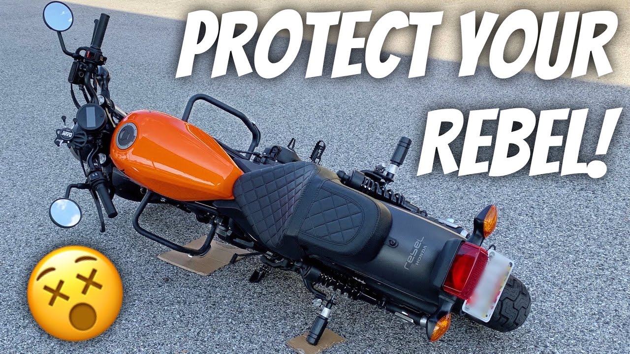 Installing An Engine Guard And Frame Sliders On My Rebel 500! (T-Rex Racing)