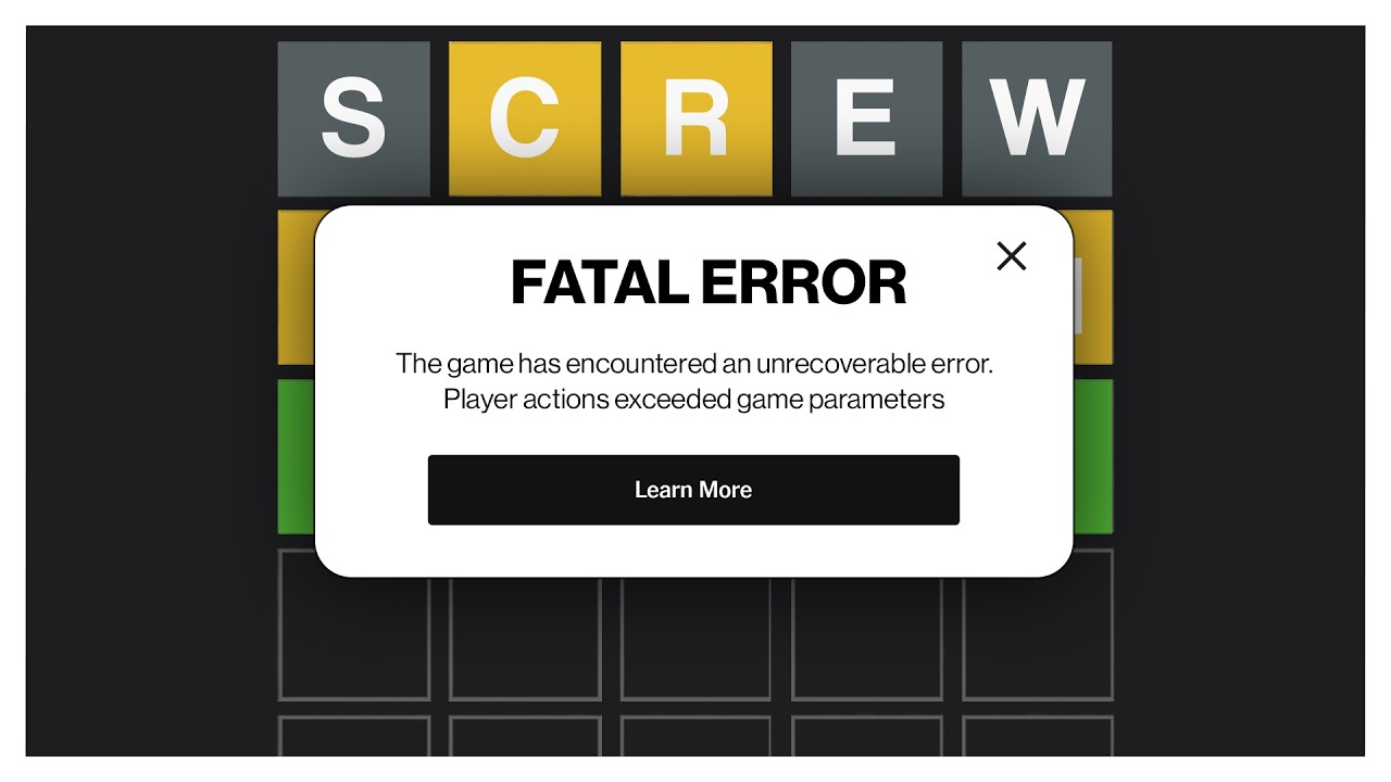 We found a Wordle Bug..