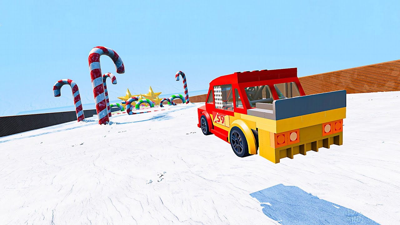 Can LEGO Cars REALLY Jump Over Mountains in BeamNG Drive?