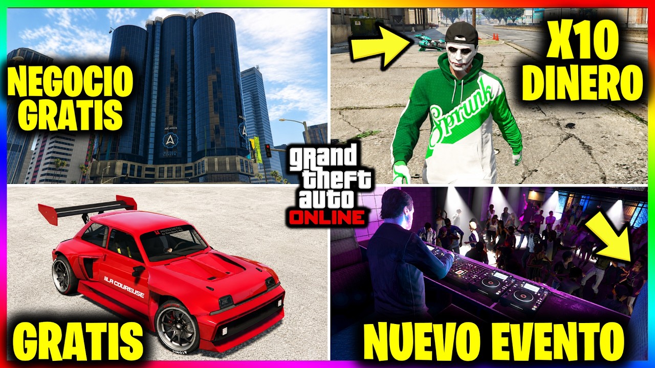 NUEVA ACTUALIZACION! NEGOCIO GRATIS! EPICO BONUS X10!  3 COCHES GRATIS!  DESC BRUTALES! GTA Online