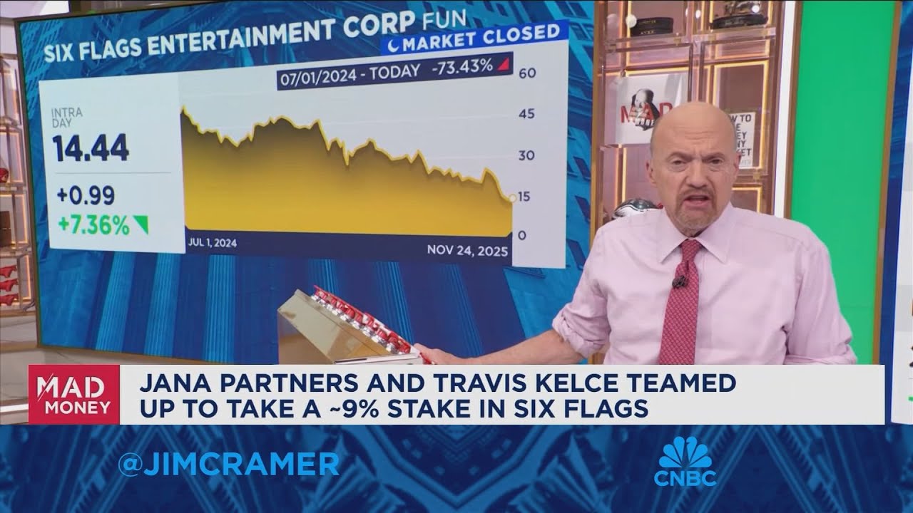 I wouldn't stick your neck out on Six Flags, says Jim Cramer