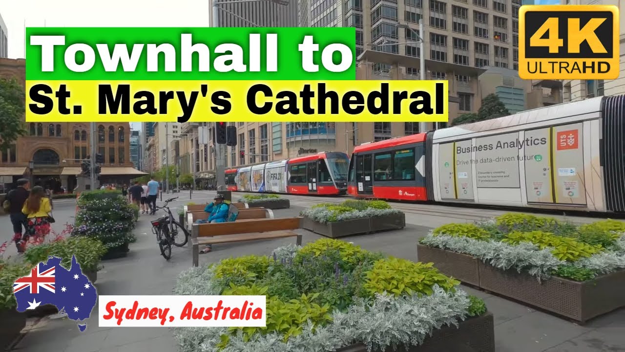 4K [City Walk] Townhall to St  Mary's Cathedral | Spring (October 18, 2020)