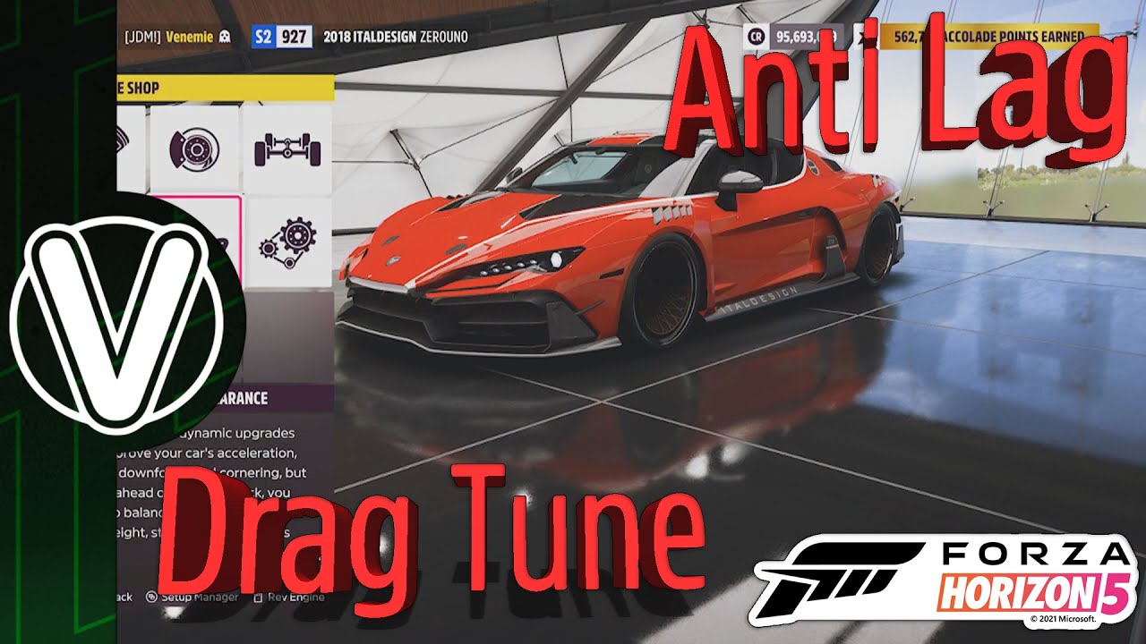 Форза Горизонт 5 | Italdesign Zerouno Drag Build and Tune *Anti-Lag* (руководства по Forza Horizo...