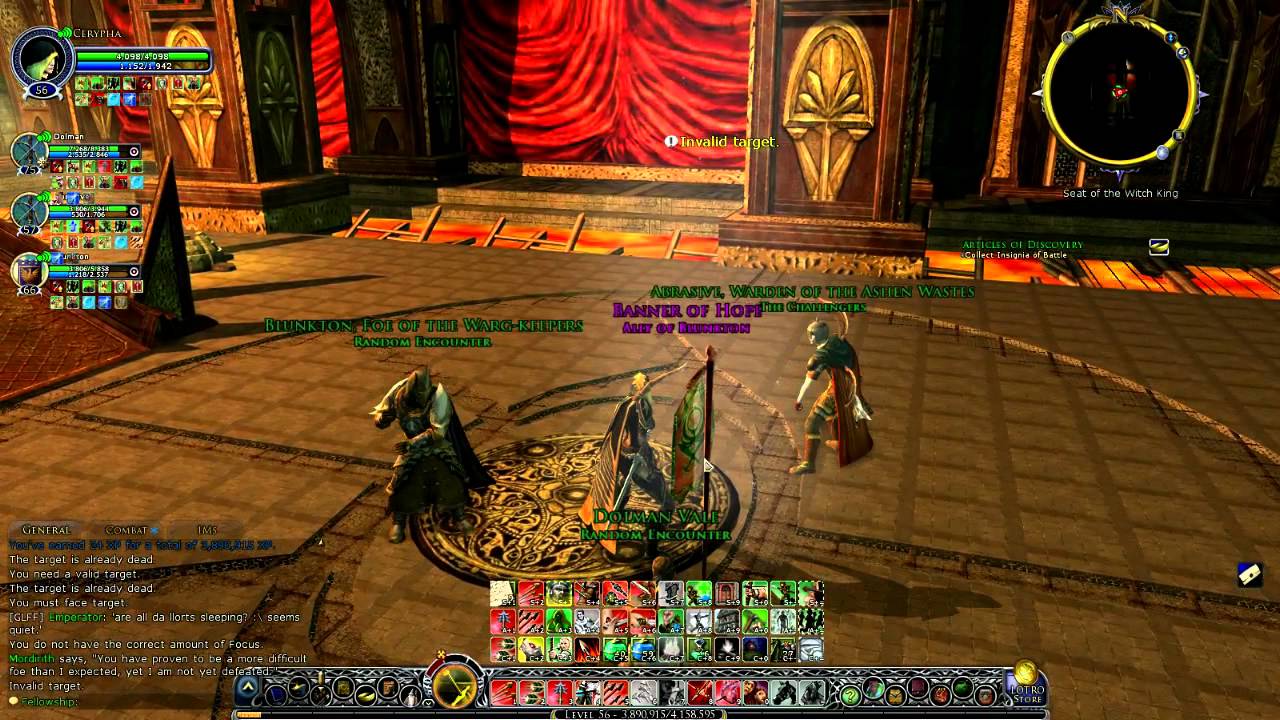 Lotro - Witch king ( Boss battle ) first attempt.