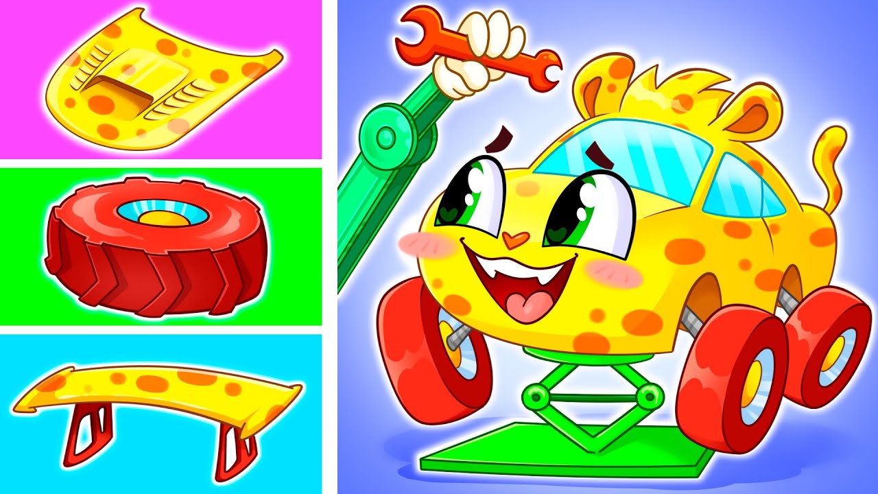 Fix the Cardboard Car! 🛠️🚗 Toy Mechanics & Songs! 🎵 TinyTracks Playhouse TV