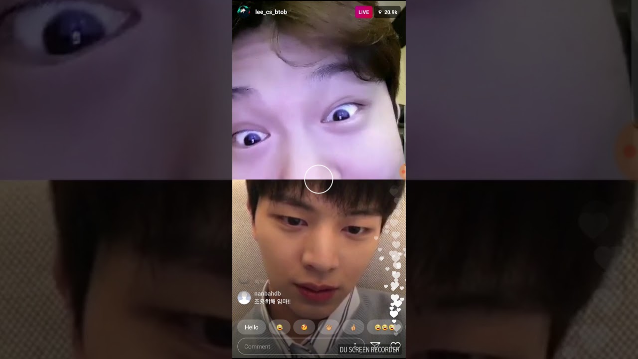 180211 BTOB CHANGSUB IG LIVE WITH SUNGJAE 2