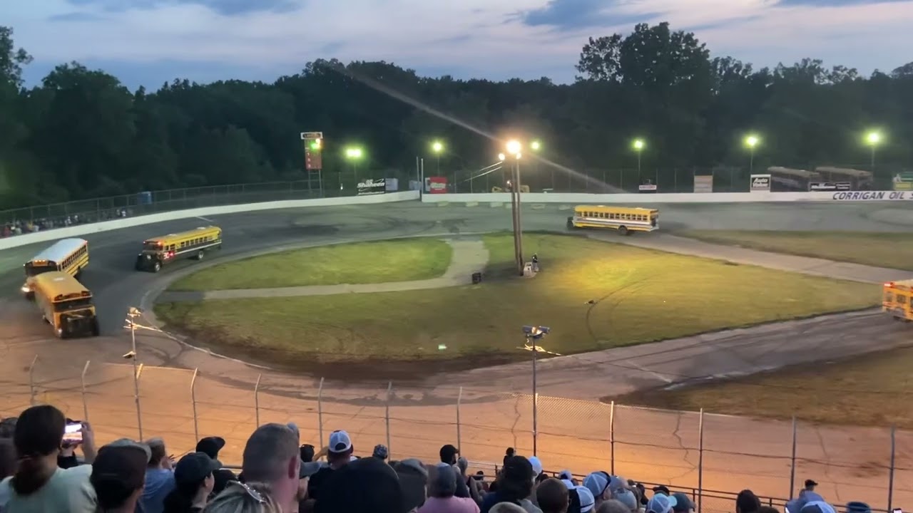 School Bus Figure 8 Race Corrigan Oil Speedway 2023!