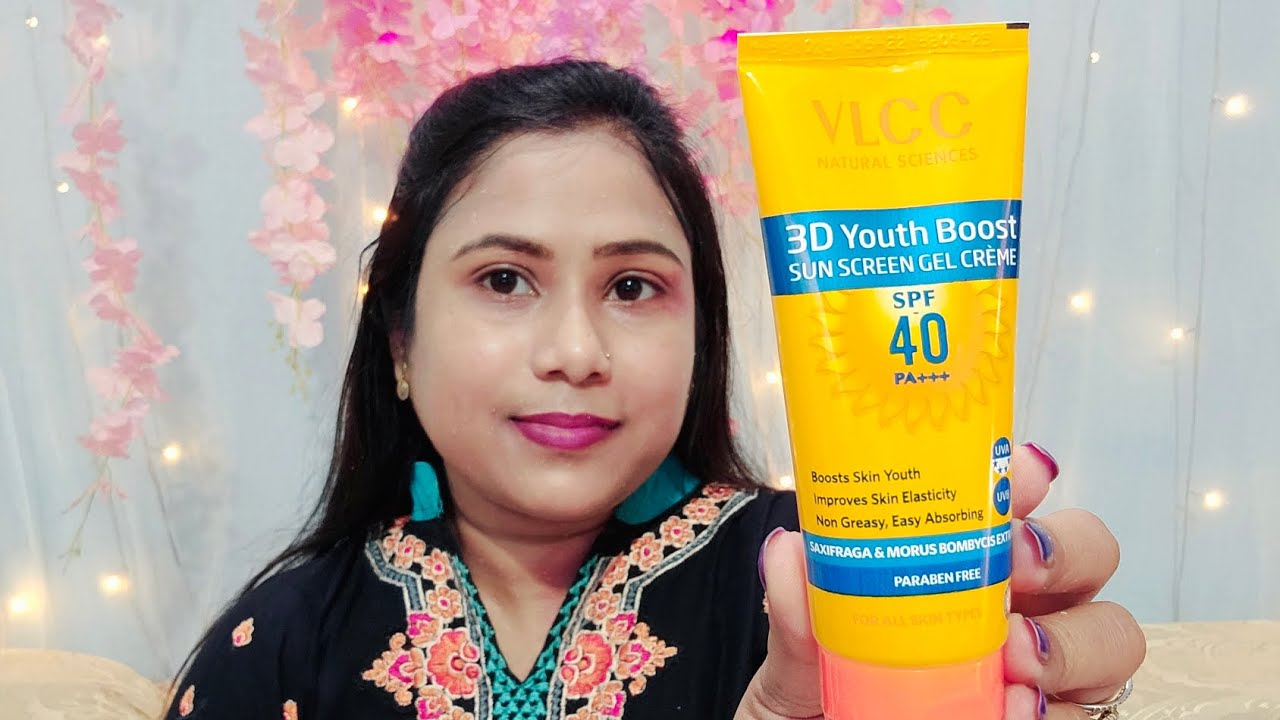 VLCC 3D Youth Boost SPF 40 Sun Screen Gel Cream Review & Demo ll Paraben Free Sunscreen lAditi'sMom