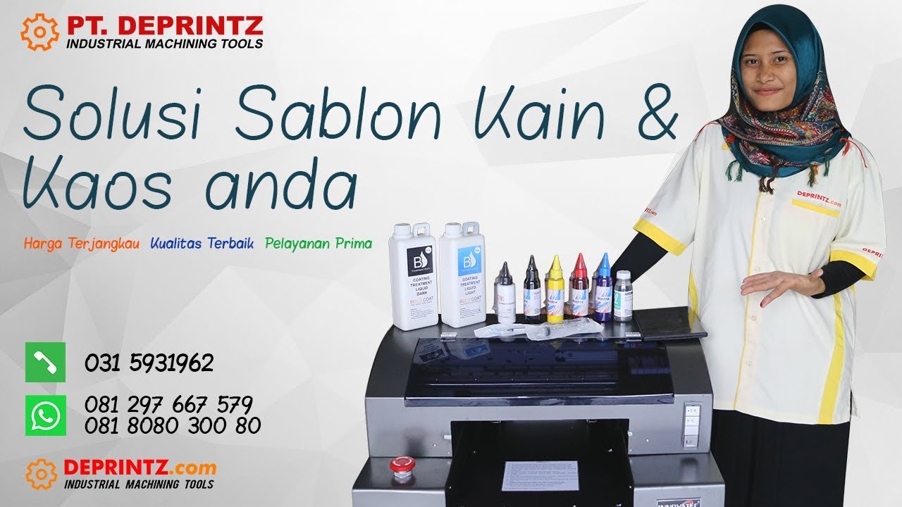 Demo mesin DTG sablon kaos terbaru dari DEPRINTZ