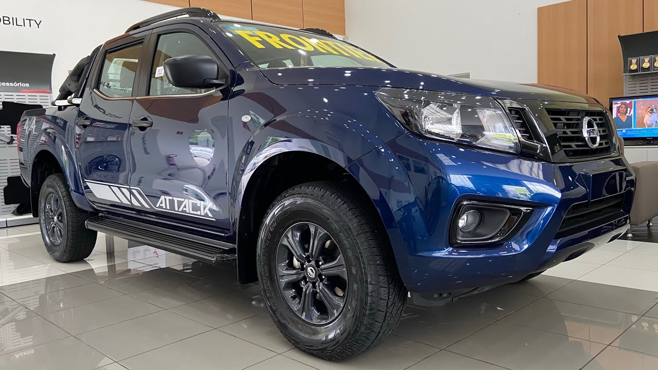 NOVA NISSAN FRONTIER ATTACK 4X4 2.3 BI-TURBO DIESEL 2022 AZUL | PREÇO 254 MIL REAIS