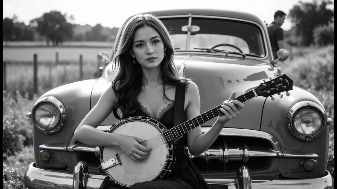 Soulful Vintage Banjo Music in Black and White | Timeless Country Blues Vibes