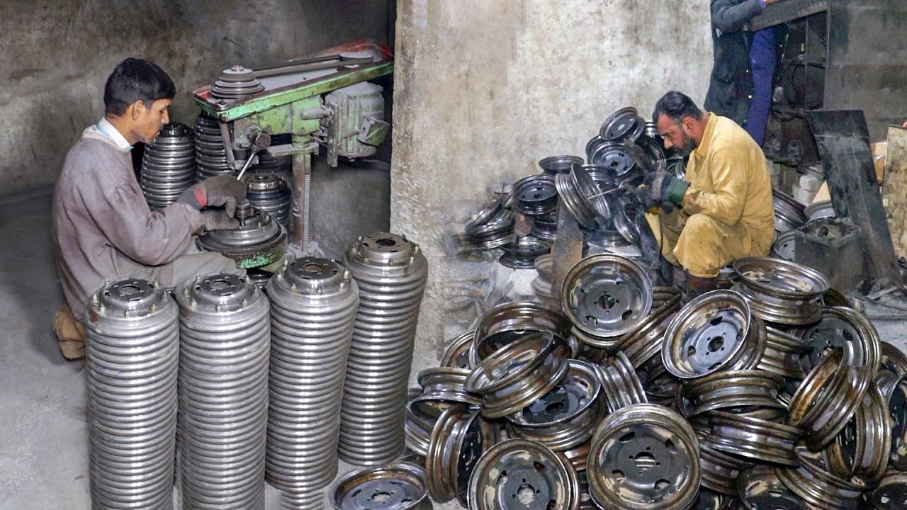 Process of Making Vehicle Iron Wheel Rim | Mass Production Factory Process