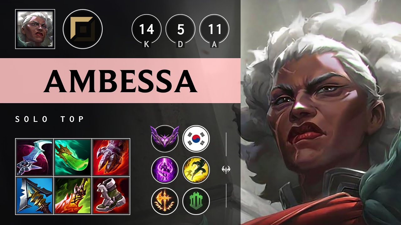 Ambessa Top vs K'Sante: Rampage - KR Master Patch 14.22