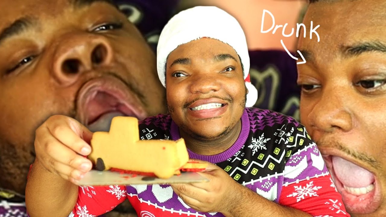 Building a gingerbread house except im drunk.