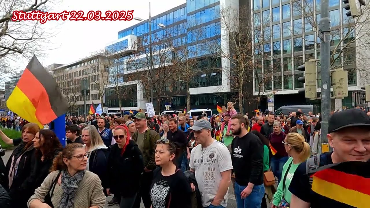 💥  Bundesweiter Protestmarsch in Stuttgart am 22.03.2025  💥  mit ANTIFA Begegnung 💥