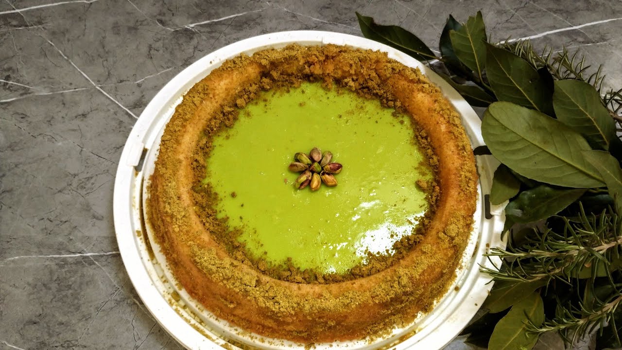 Torta con budino di pistacchio. Buonissima e facile, provate anche voi! 😋
