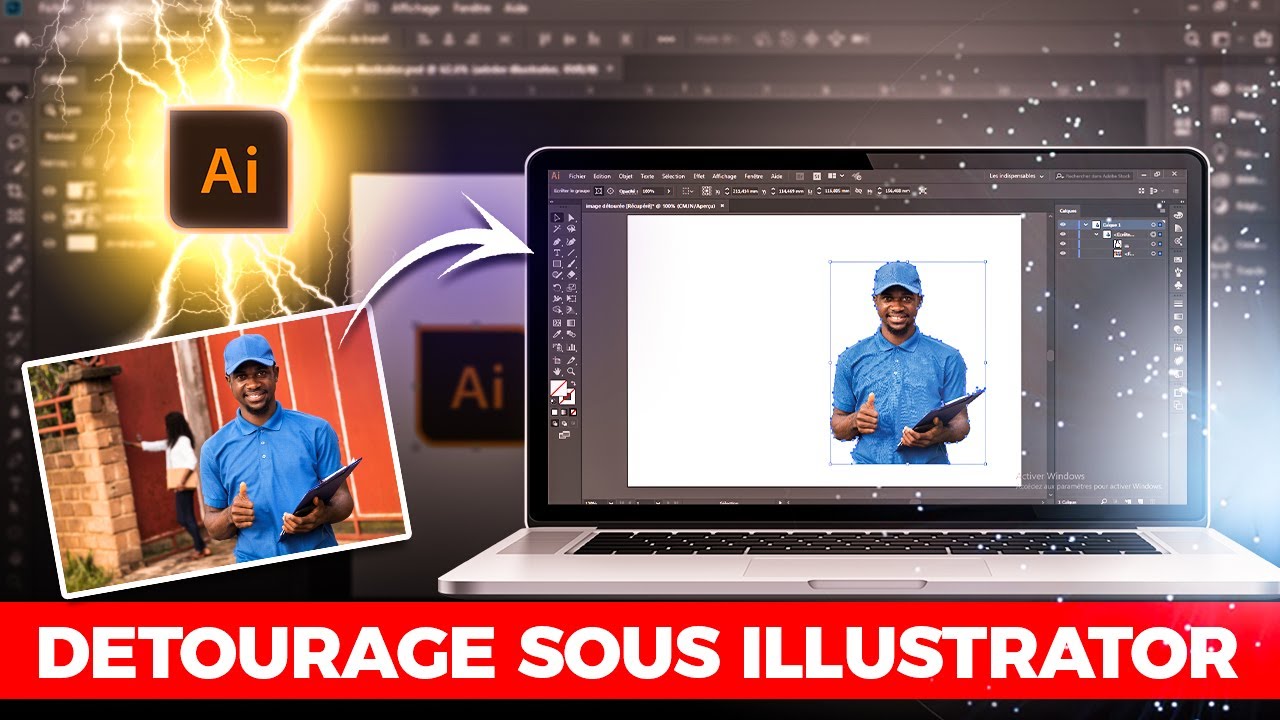 Comment detourer une image dans illustrator