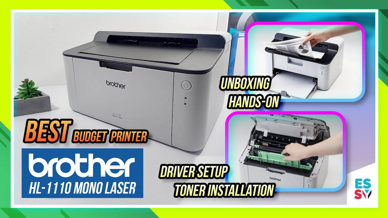 Best Budget Laser Printer : Brother HL-1110 | Unboxing / Driver & Toner Installation / Mono Print