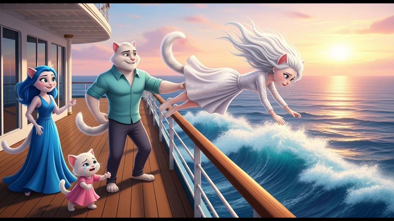 Betrayed on the Cruise Ship! 😢 | Baby Kitten Cries as Mom Falls Into the Ocean |