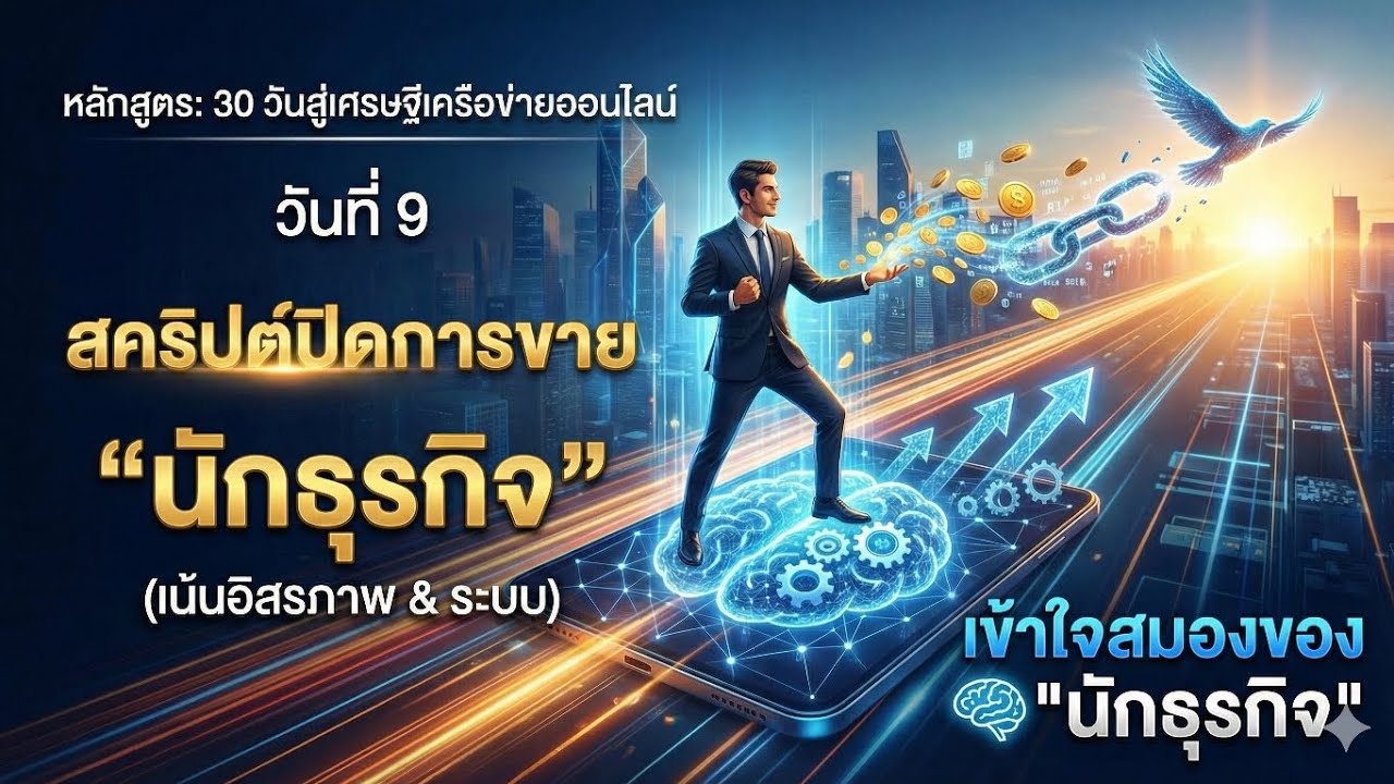 วันที่ 9 สคริปต์ปิดการขาย 'นักธุรกิจ' (เน้นอิสรภาพ & ระบบ)เข้าใจสมองของ 