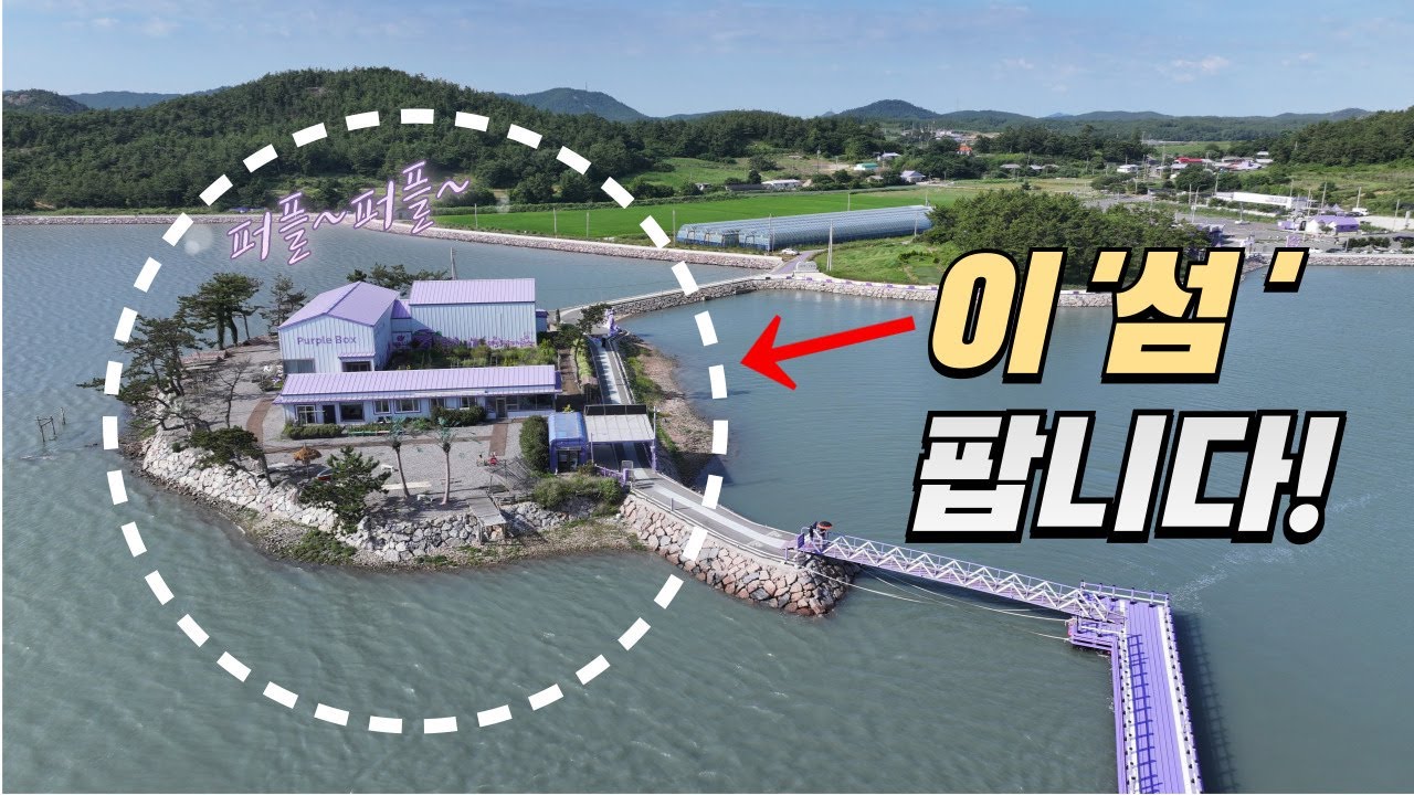 [목포토지사랑 331]신안군 안좌 '퍼플섬' 메인관문 작은섬매매 / 숙박, 상업, 홍보시설 가능 / 보라색과 관련된 상품 제작업체 홍보관으로 추천 / 매매가 16억