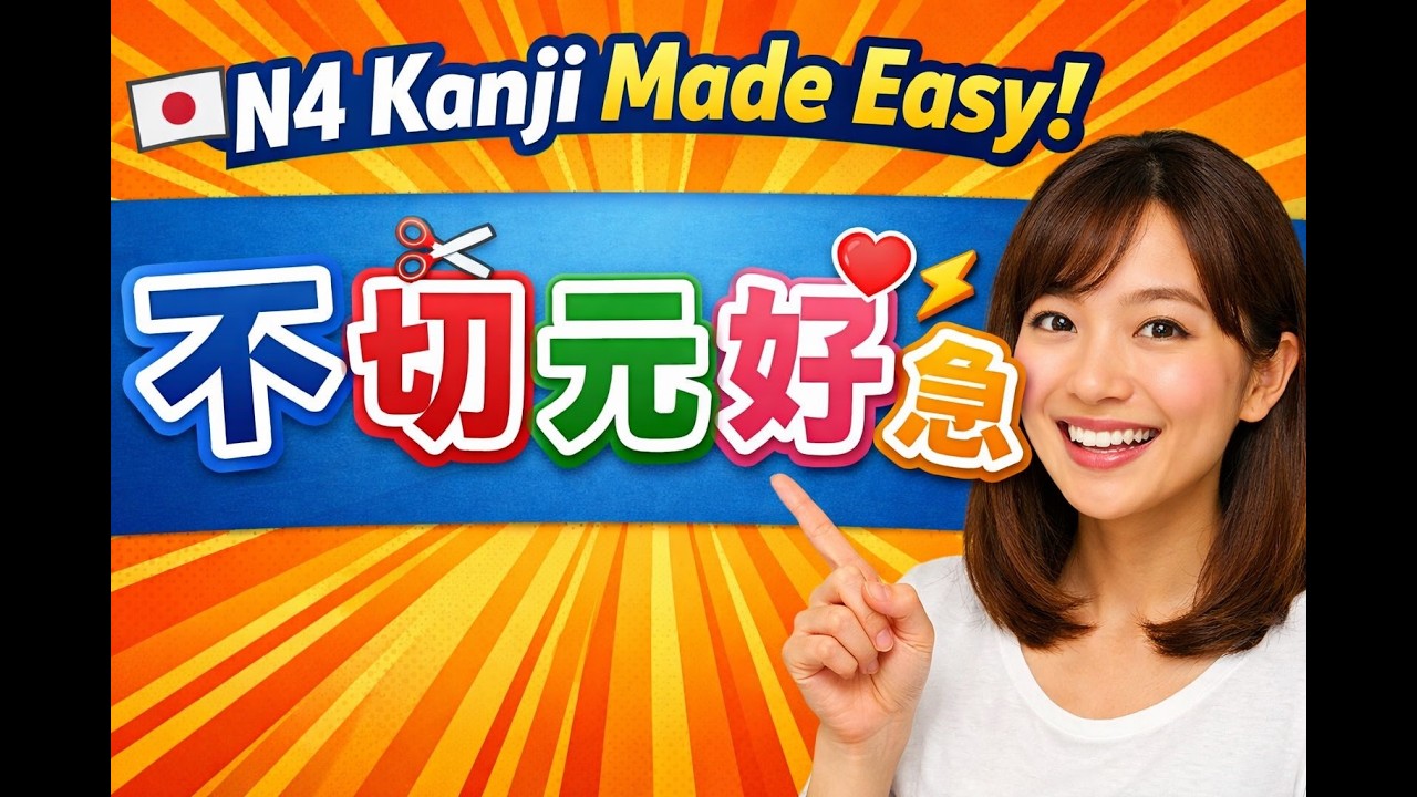 Learn N4 Kanji: 不、切、元、好、急 | Japanese Kanji Made Easy for JLPT N4