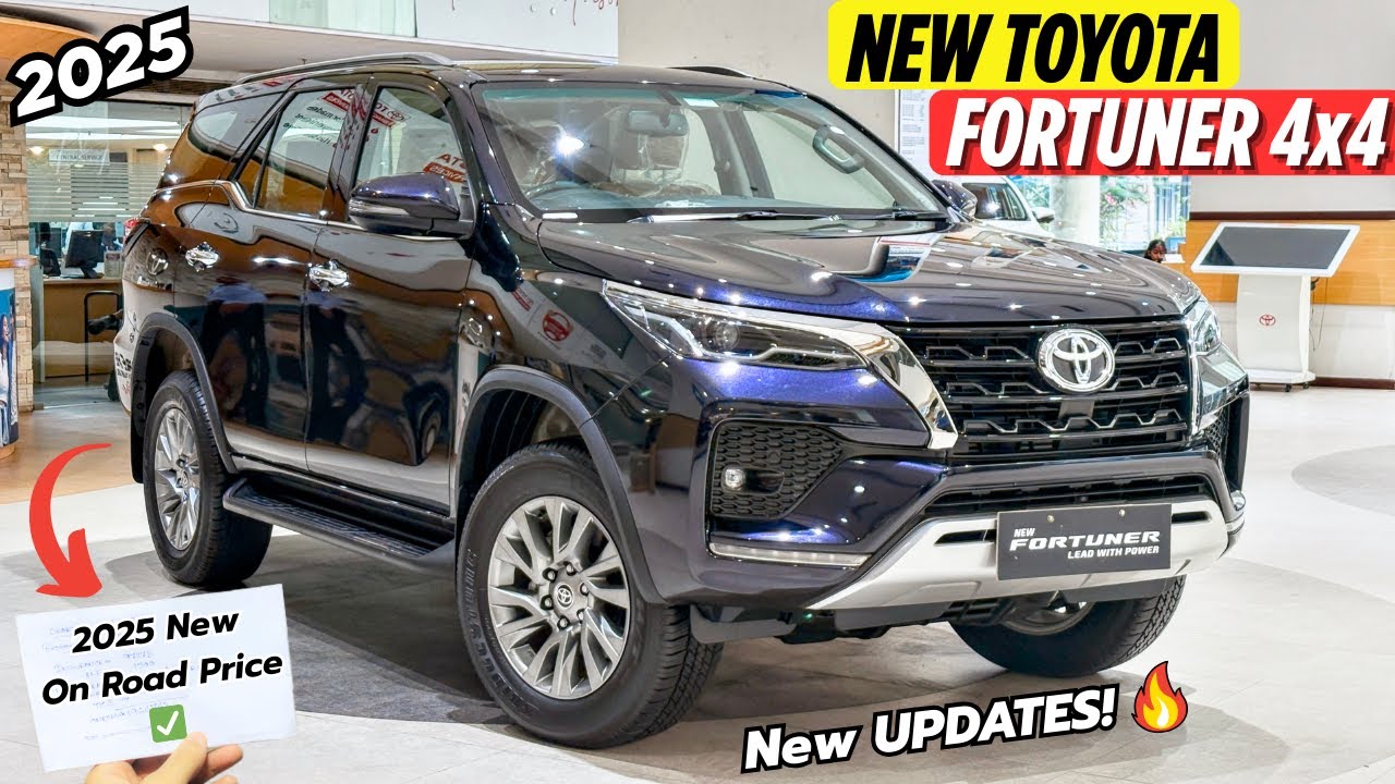 New 2025 Toyota Fortuner 4x4 BLACK 🔥 | On Road Price, Features, Full Review ✅