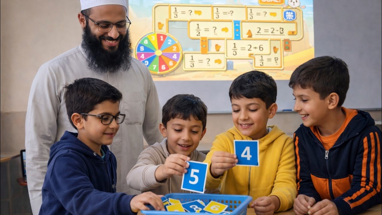 استراتيجيات التعلم النشط | لعبة الحظ في تدريس الكسور المتكافئة 🎲➗