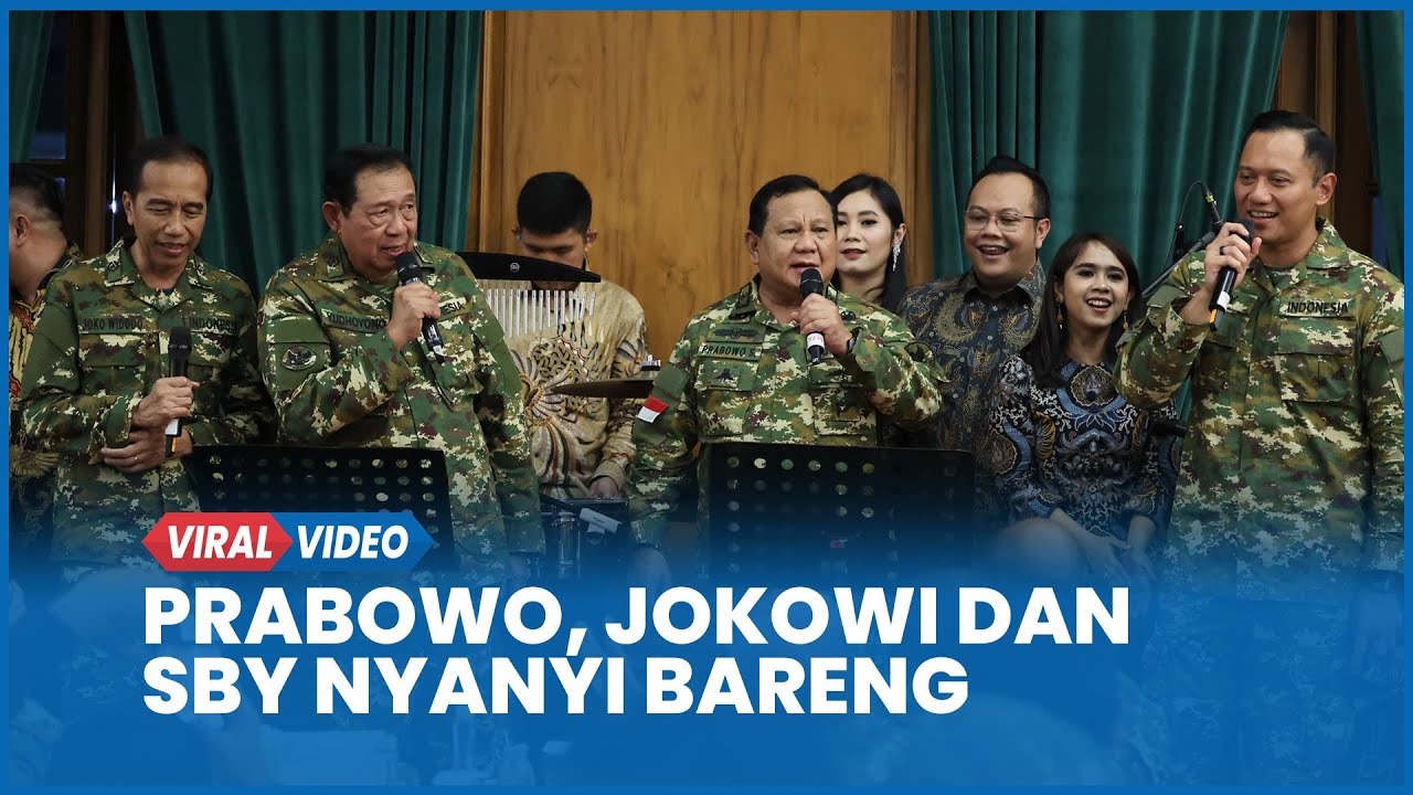 Momen Akrab Prabowo, Jokowi dan SBY Nyanyi Bareng di Retret Magelang