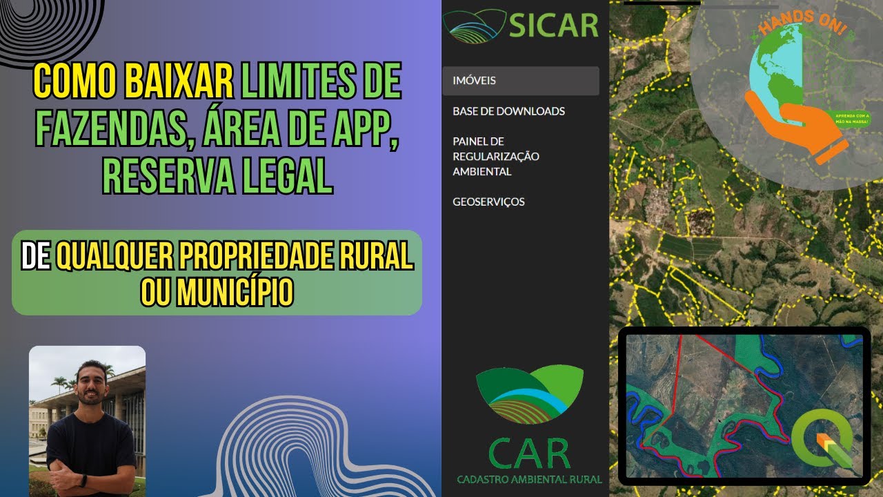 Como baixar arquivos shapefile do CAR de qualquer propriedade rural pelo SICAR (2025)