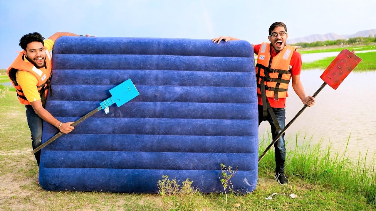 Can We Swim & Sleep Using an Air Mattress In Water? क्या ये जुगाड़ काम करेगा? Awesome Results