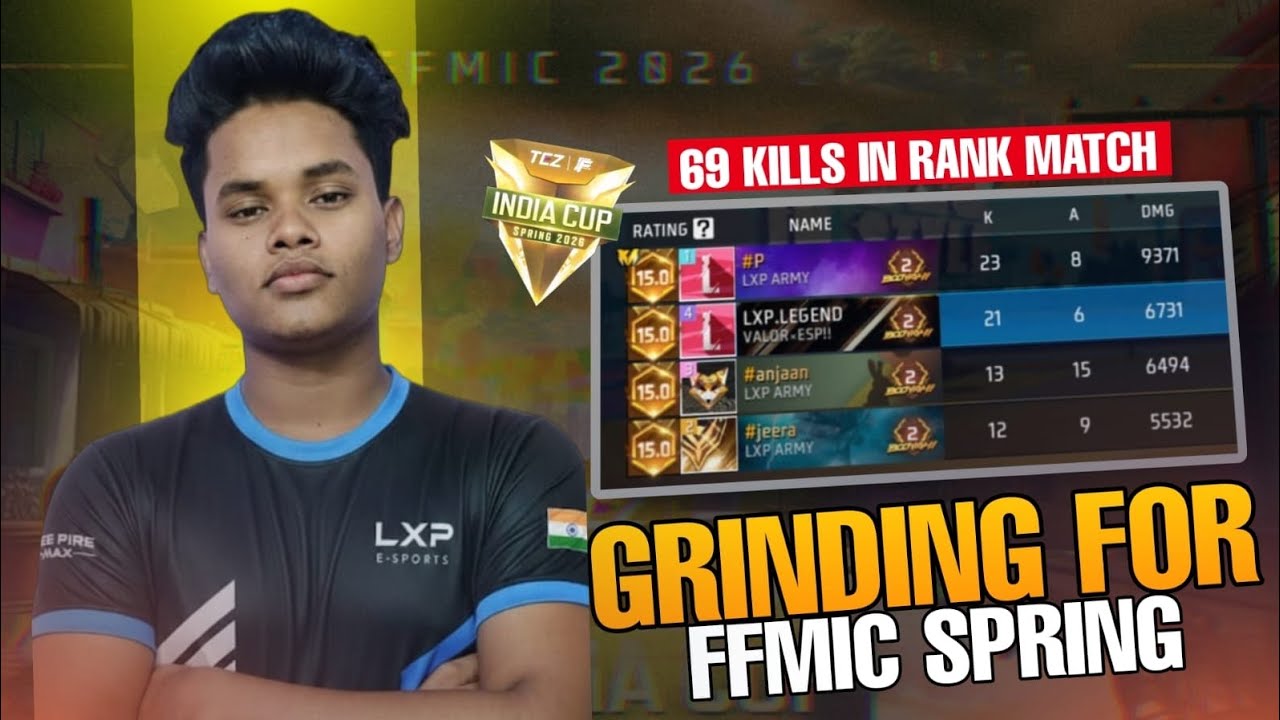 [RAW POV] 69 KILL FFMIC 2026 GRINDING 🥶🥵 || OPEN QUALIFIER GRINDING || ☠️📈