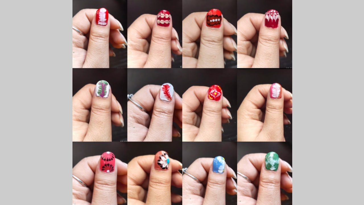 12 Easy & Beautiful Nail Art Designs 💅#nails #trending #nailart #youtube 