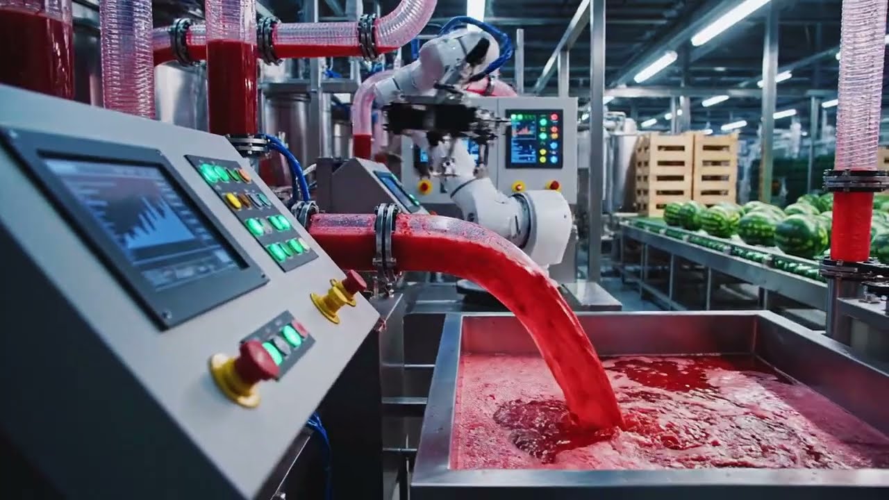 Inside a Modern Watermelon Processing Plant From
