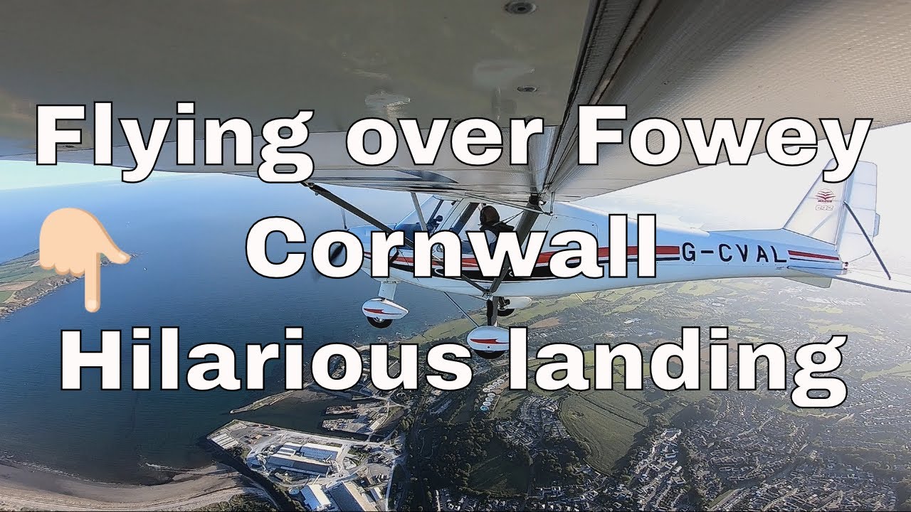 A short video with a hilarious landing at Perranporth airfield after a flight over Fowey.