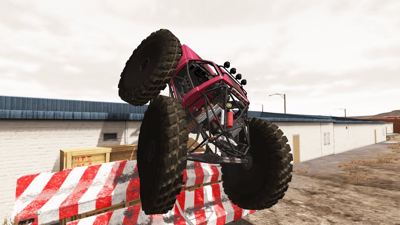 Huge Tires - Climbing Buildings and Cars #1 - Beamng Drive