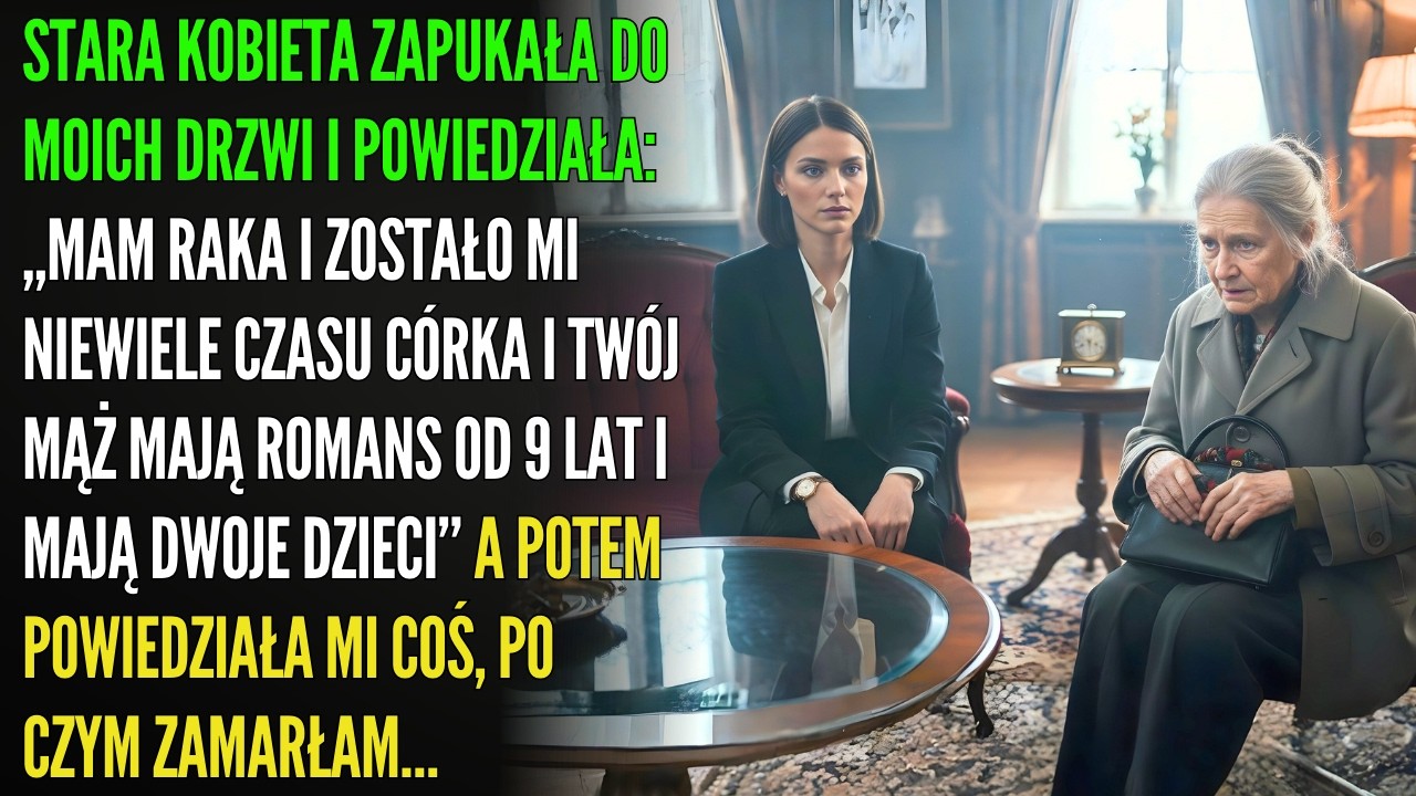 Staruszka w moich drzwiach: „Twój mąż ma kochankę”… a potem pokazała mi DOWÓD