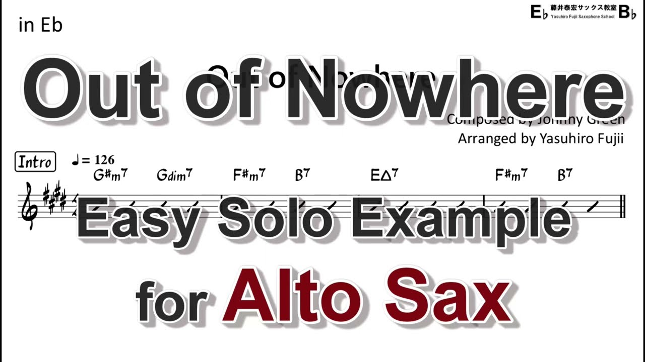 Out of Nowhere - Easy Solo Example for Alto Sax