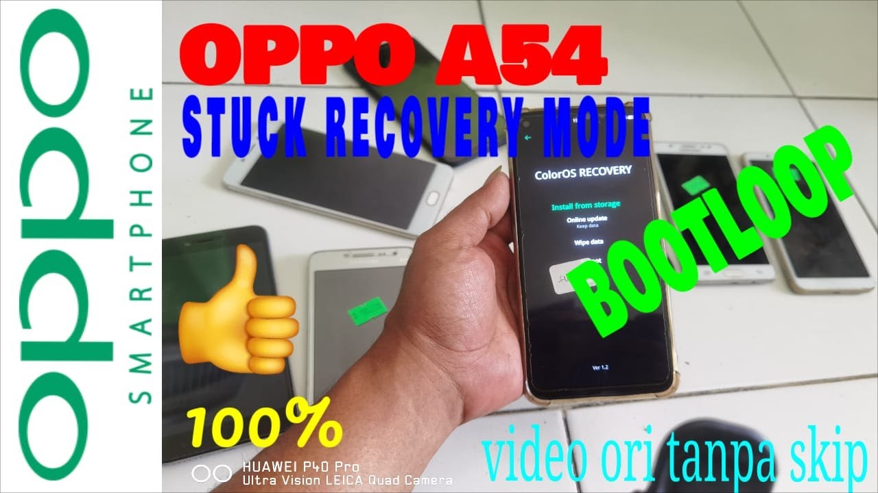 OPPO A54 STUCK RECOVERY MODE SOLUTION oppo a54 bootloop restart
