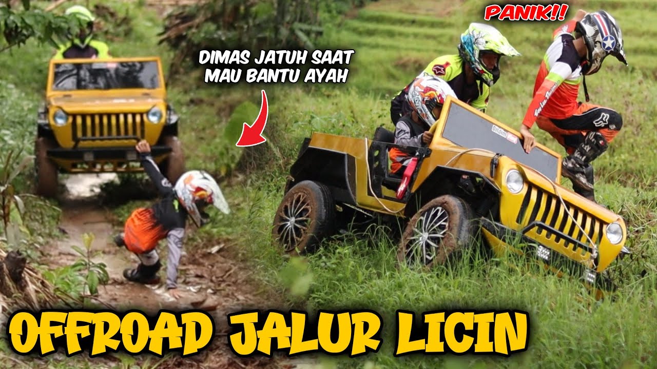 OFFROAD MINI JEEP RUBICON DITDIM DIJALAN LICIN TERNYATA SUSAH JUGA!!