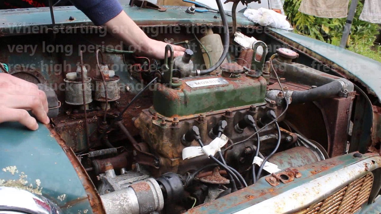 Starting An Engine After 20 years - Classic Mini 850 Engine Start