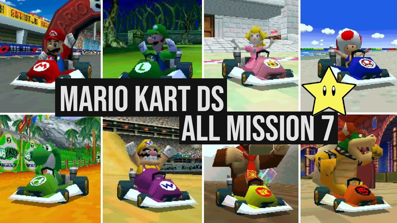 Mario Kart DS: Все уровни и миссии (звездный рейтинг)