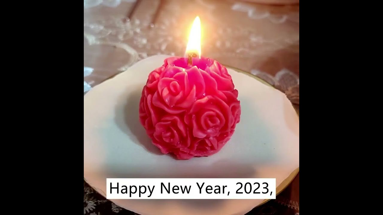 DIY Rose Ball Candle - Happy New Year 2023