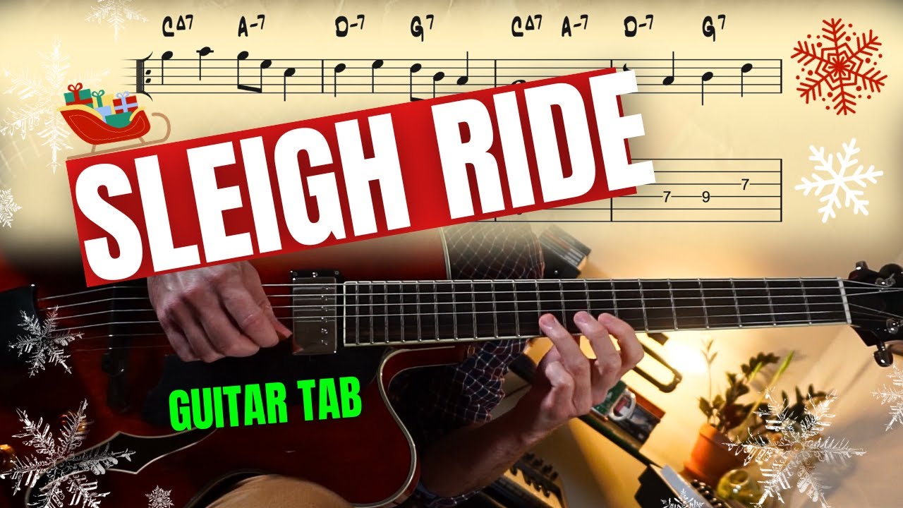 Sleigh Ride / Christmas Guitar TAB (Easy Melody)
