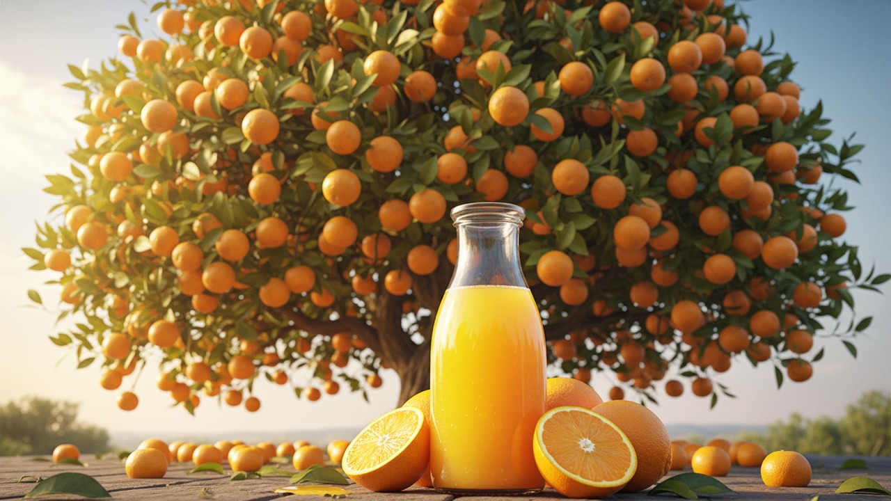 Valencia Sweet Oranges: From Nursery Saplings to Harvest and Premium Juice Processing